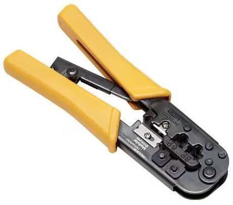 a yellow wire crimper tool