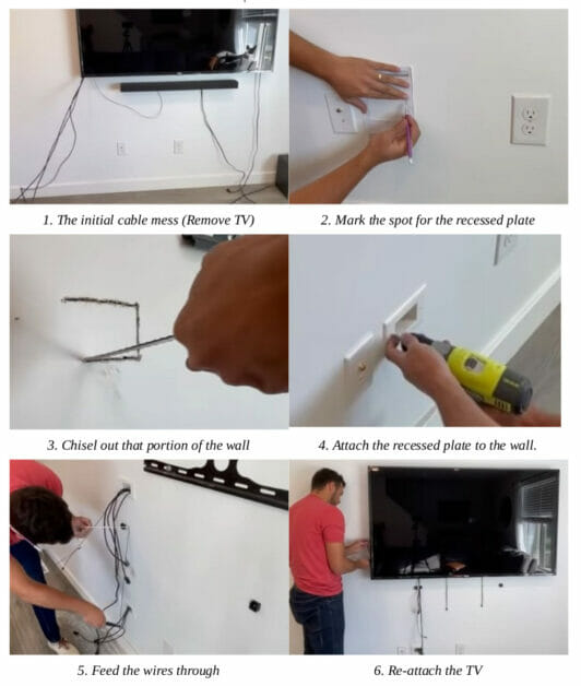 installing the recessed plate