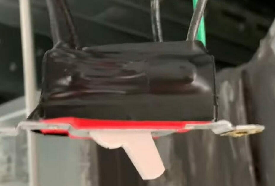 A five screws on the double-pole switch