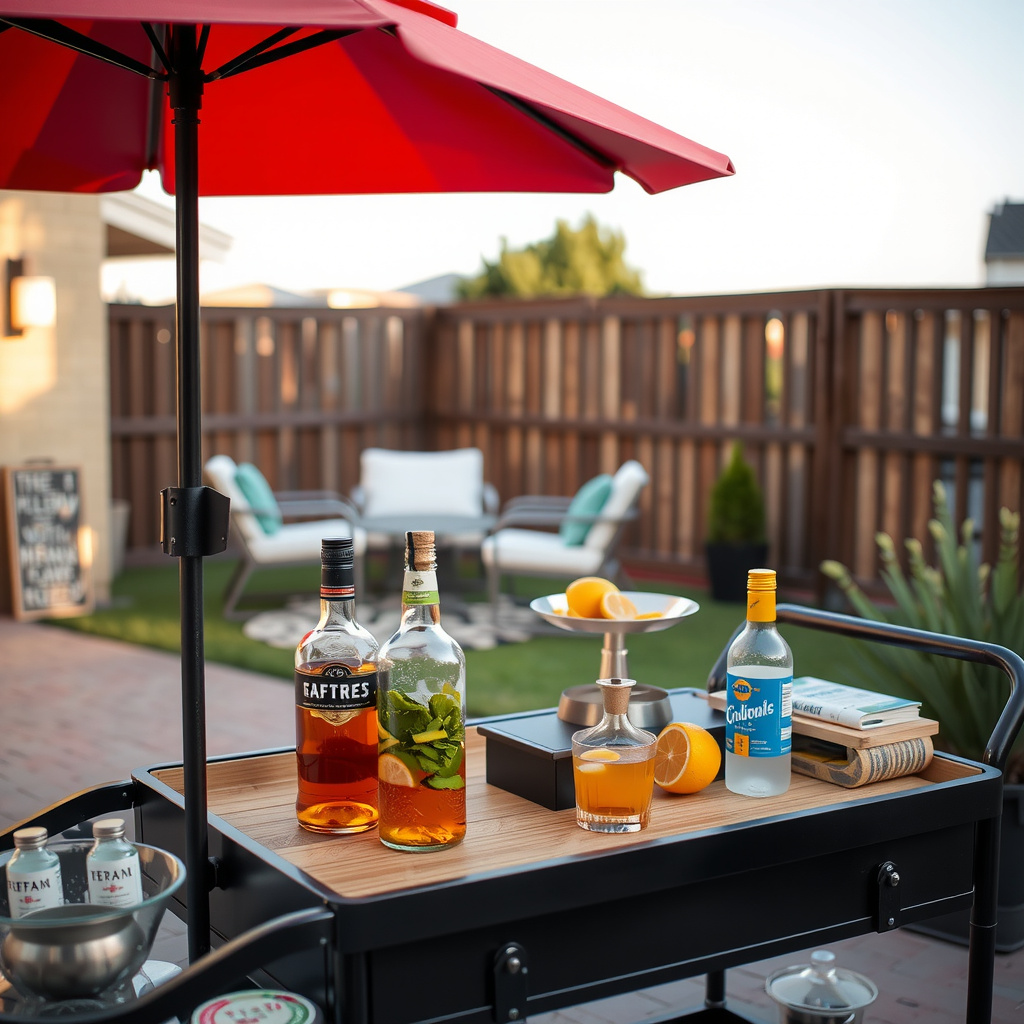 Setting Up Your Outdoor Bar Cart