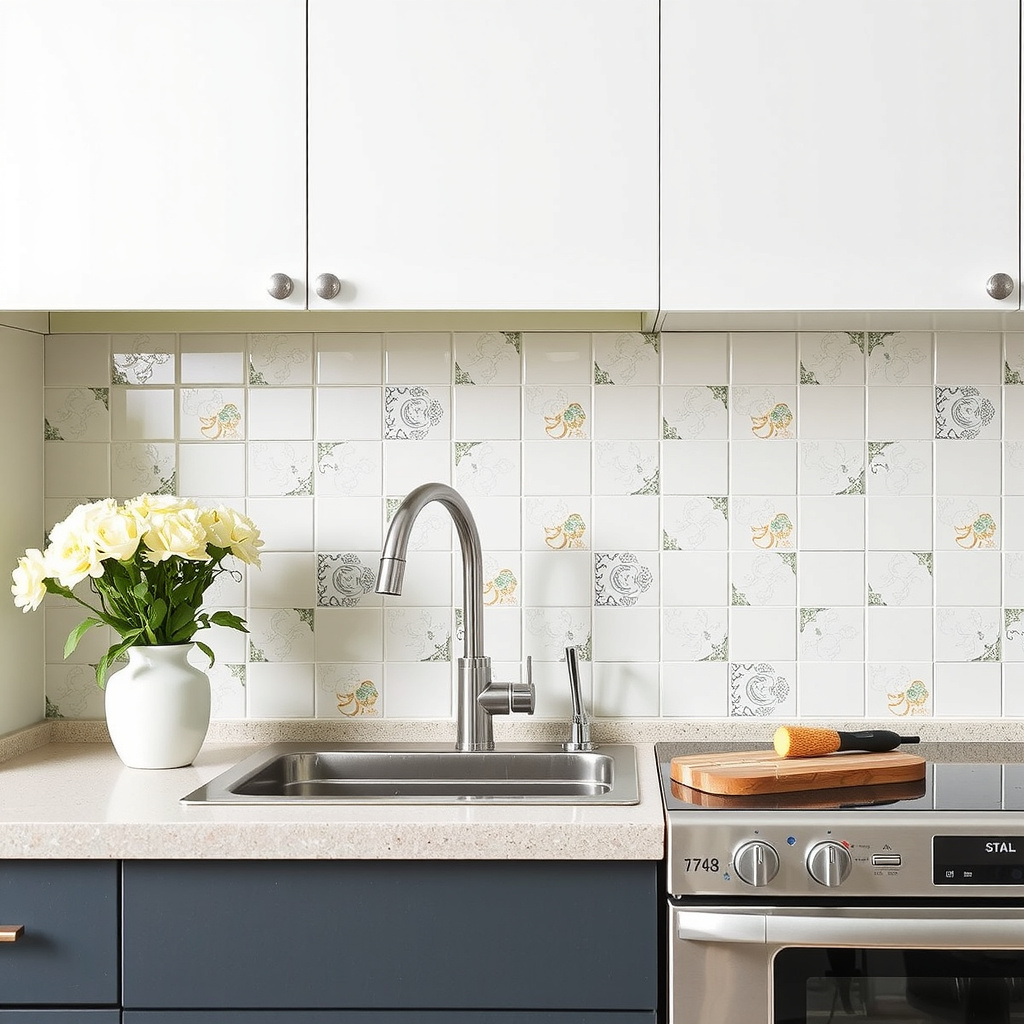 Peel-And-Stick Backsplash Makeover