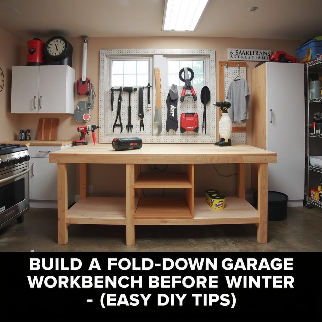 Build A Fold-Down Garage Workbench Before Winter (Easy DIY Tips)