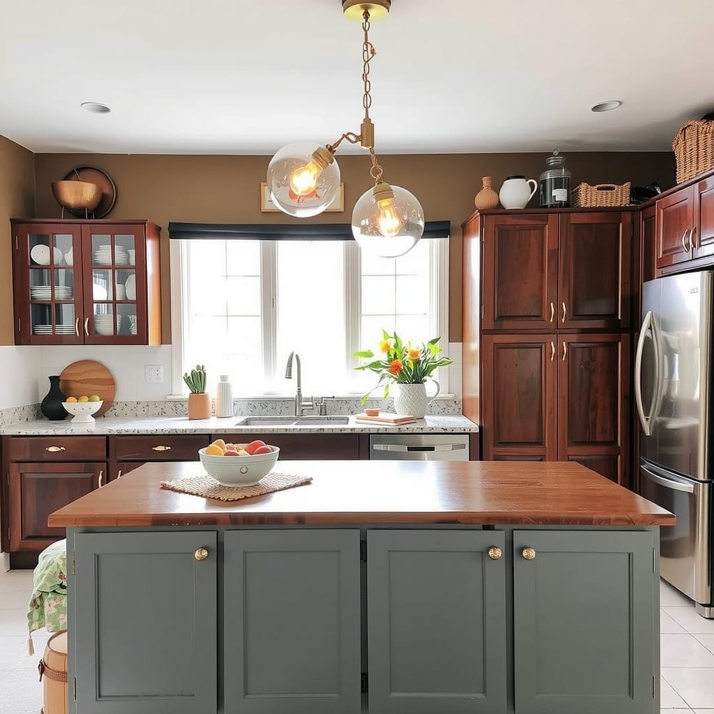 The Quick Update That Took My Kitchen From Everyday To Holiday Wow (what you’ll learn: quick paint, lighting, hardware, styling)