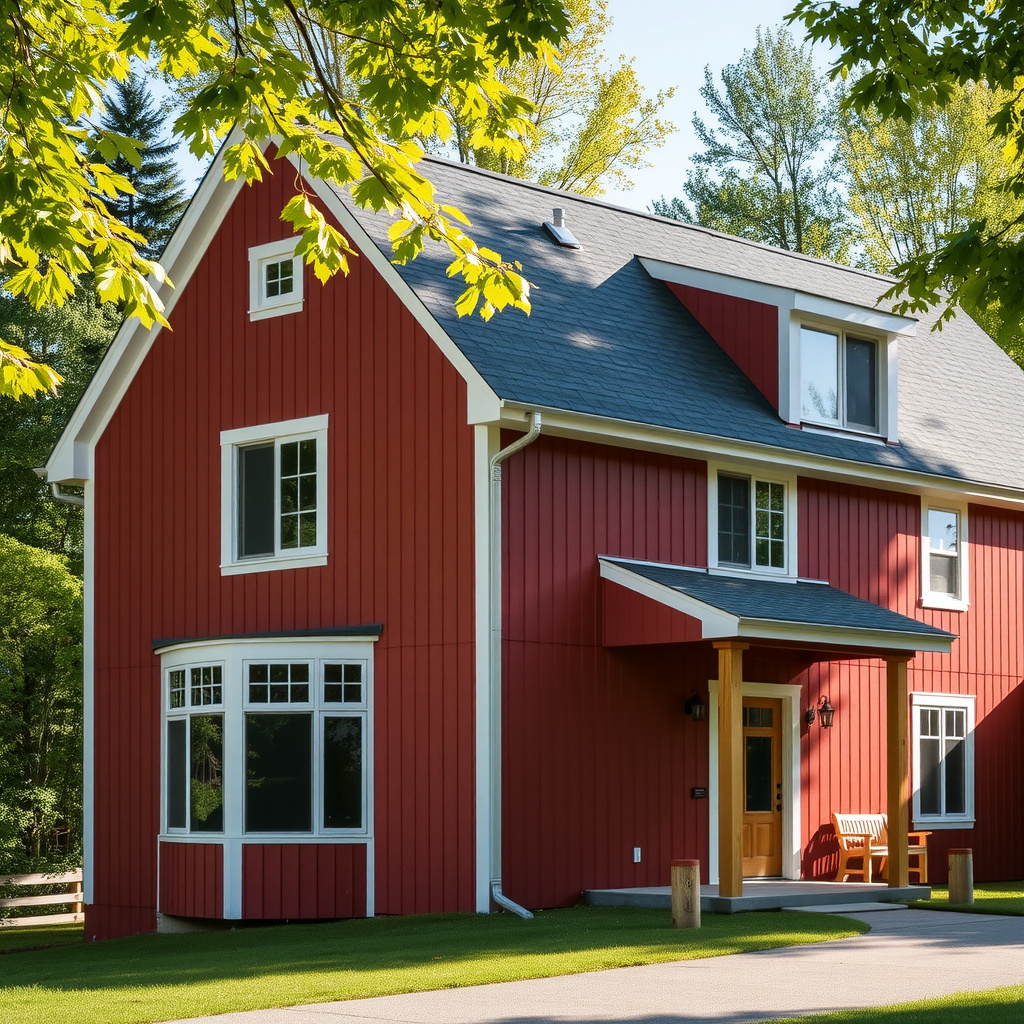 5. A Classic Red Barn-Inspired Home In Central Vermont