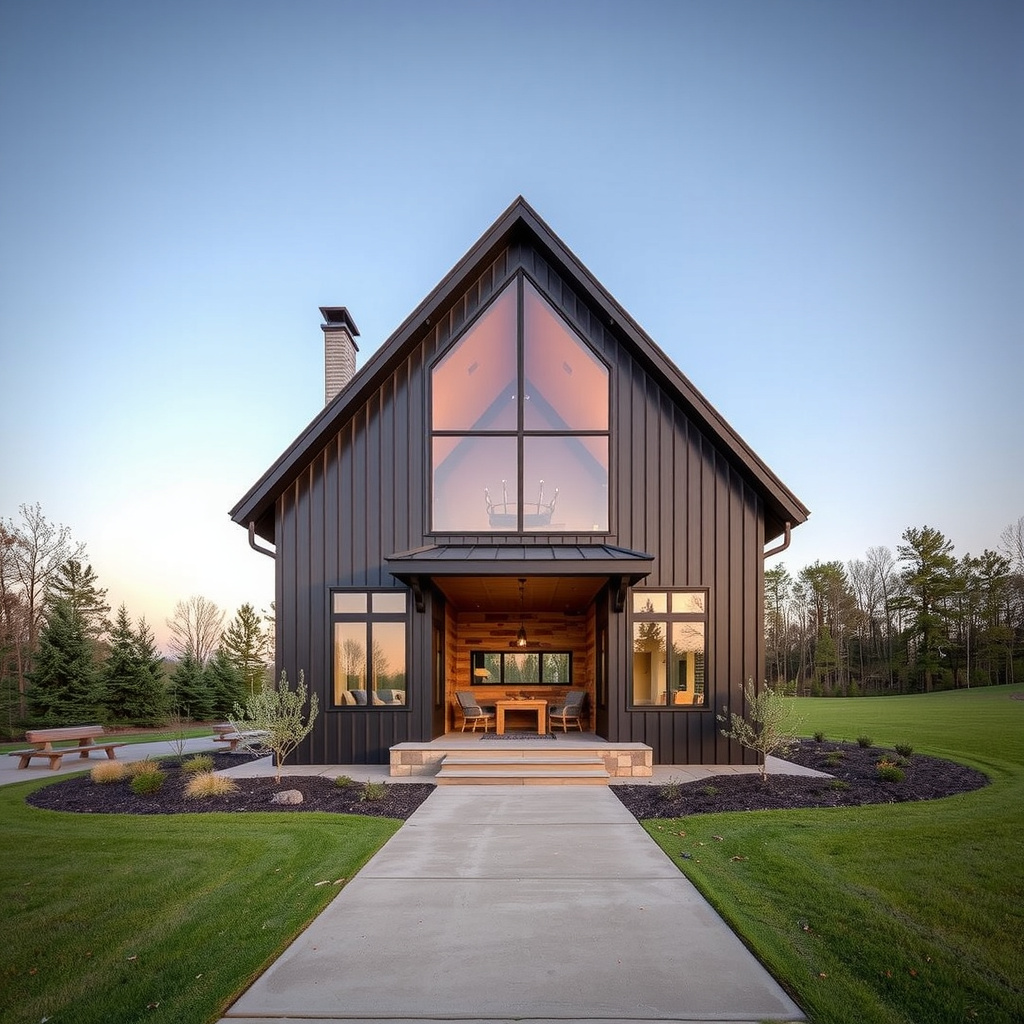 6. A Sleek Contemporary Barndominium In Rural Vermont