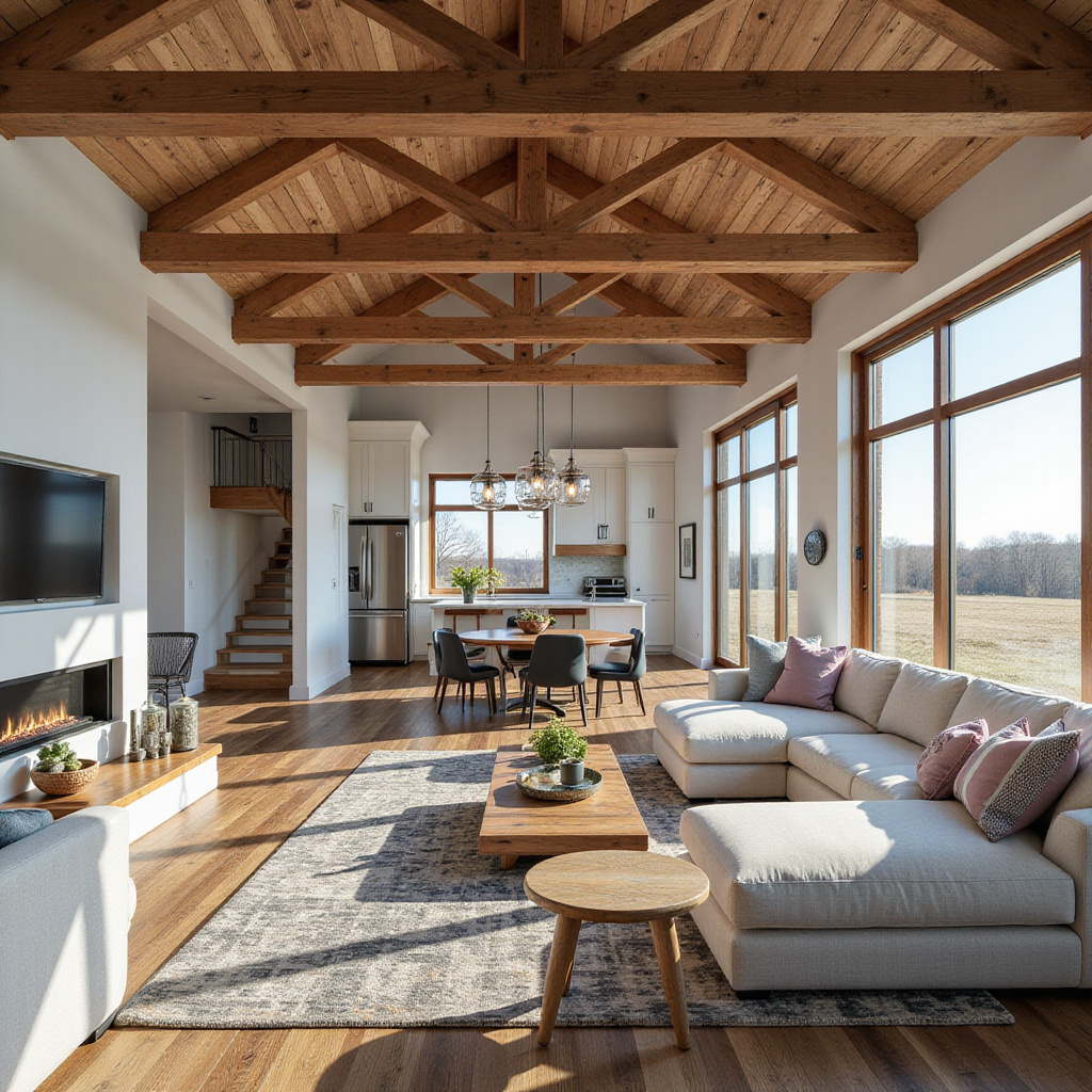 Compact Barndominium Featuring High Ceilings
