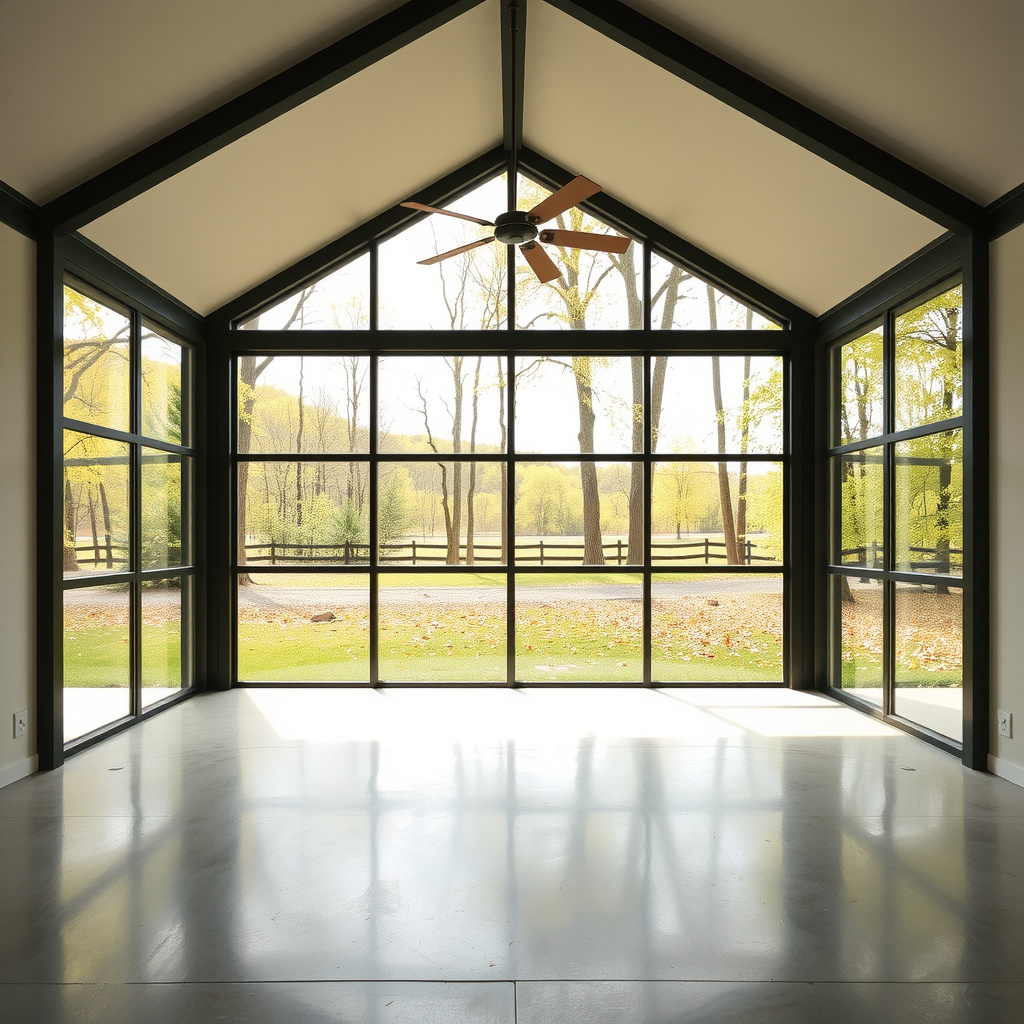 Minimalist Small Barndominium with Large Windows