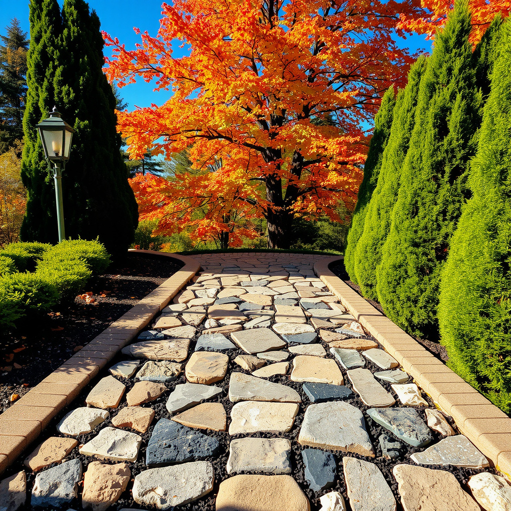 Natural Stone Mosaic Path