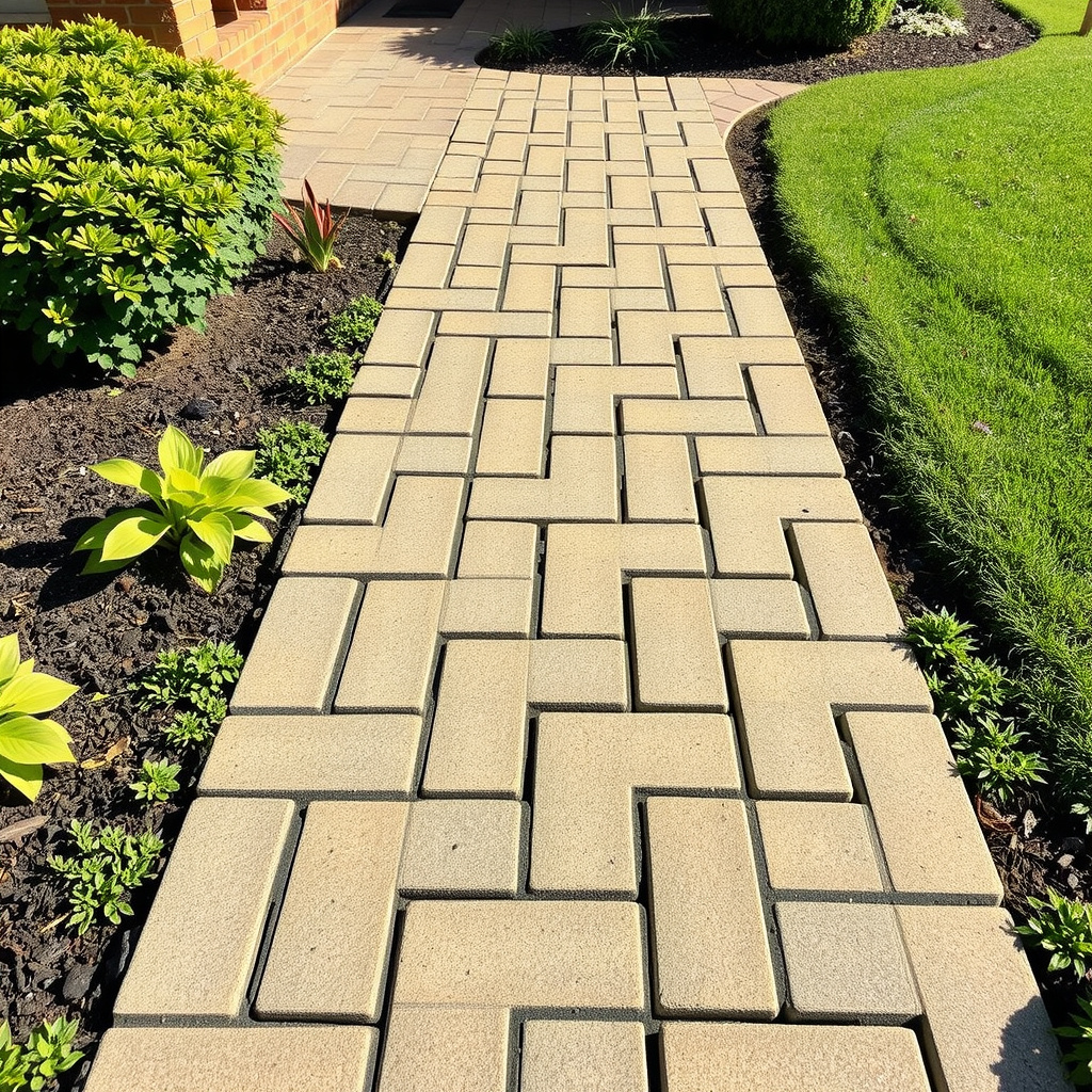 Paver Path with Sand Joints