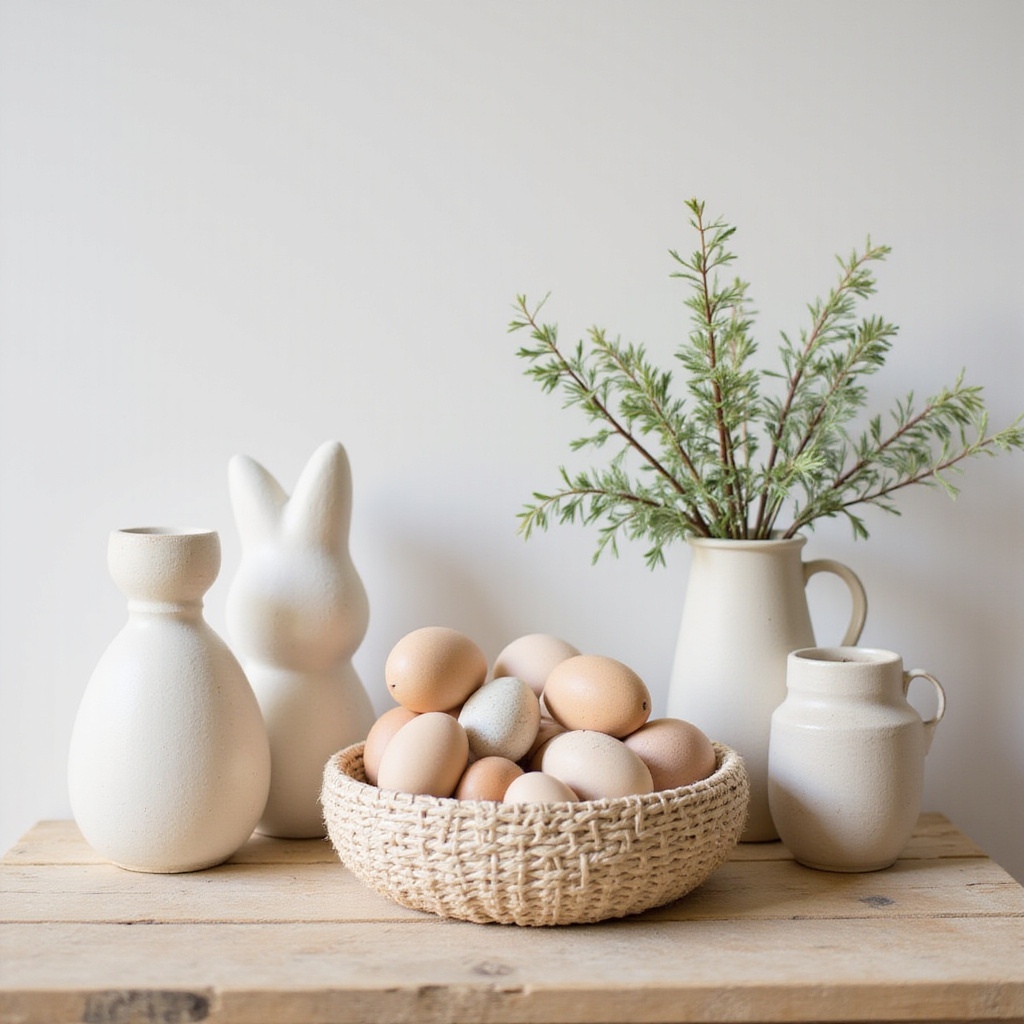 Use Natural Materials And Simple Easter Accents