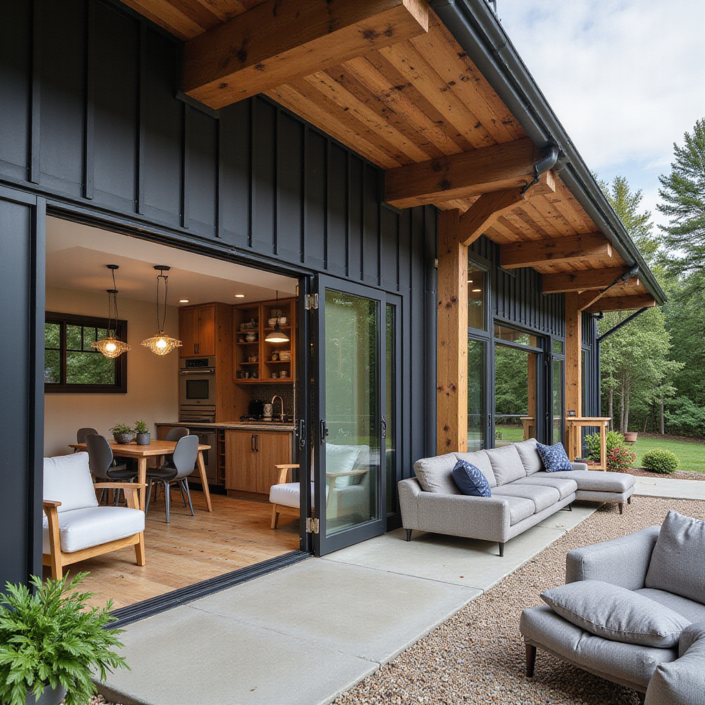 2. A Modern Rustic Barndominium Designed For Indoor-Outdoor Living