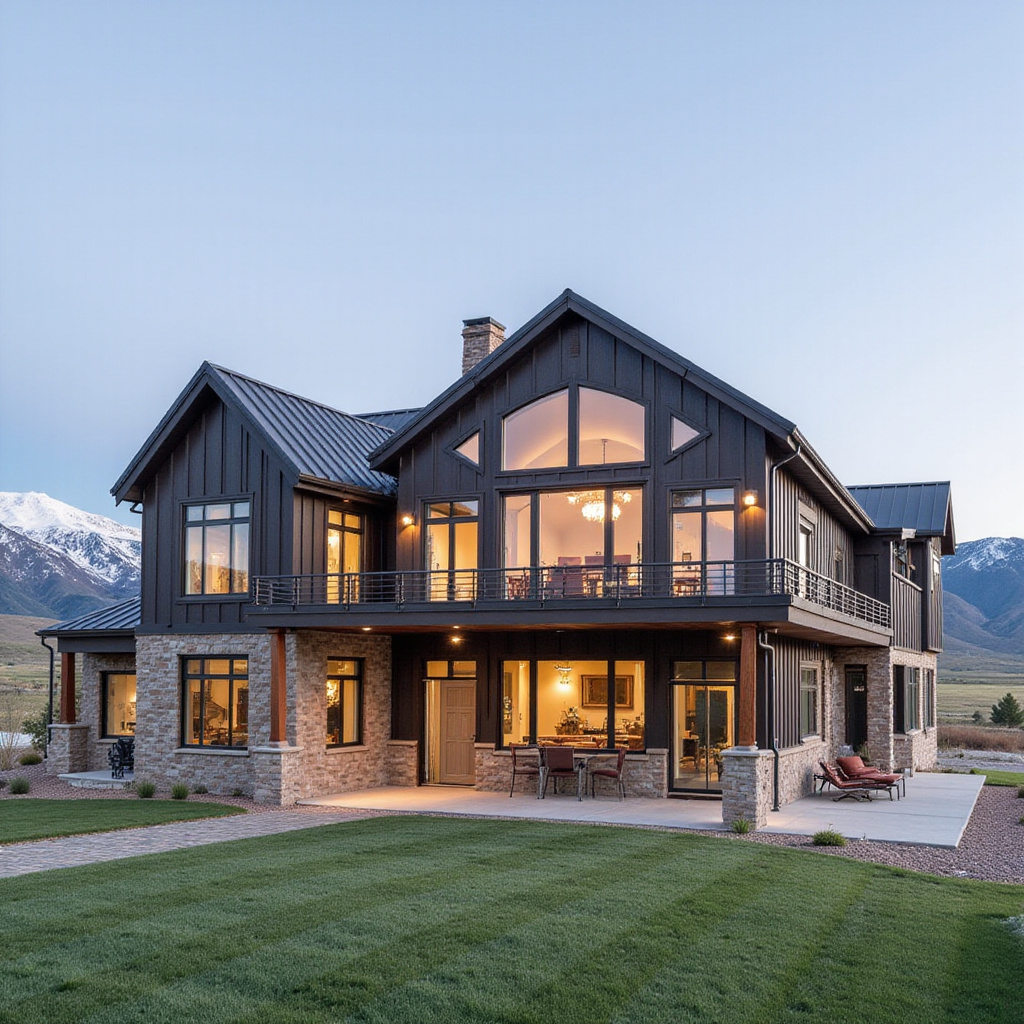A Mountain-View Utah Barndominium With Clean Lines And Dramatic Windows
