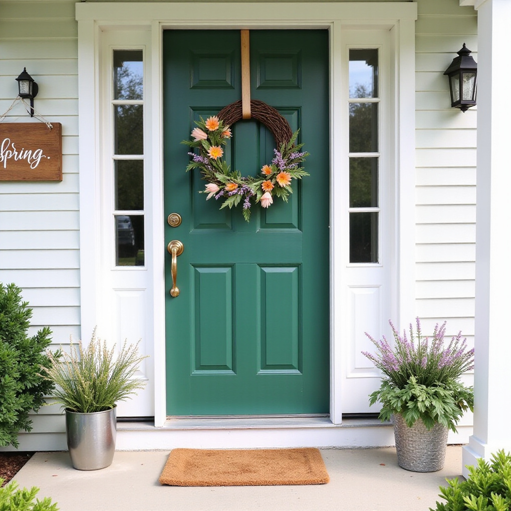 Use Wreaths And Door Decor To Create A Simple Focal Point