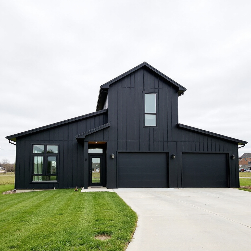 A Sleek Black Barn Home Near Kansas City