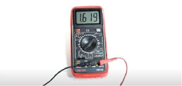 multimeter with reading