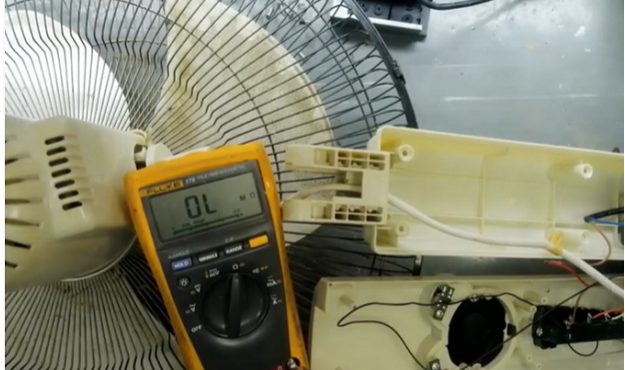 multimeter and electric fan