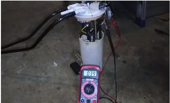 testing fuel pump with multimeter