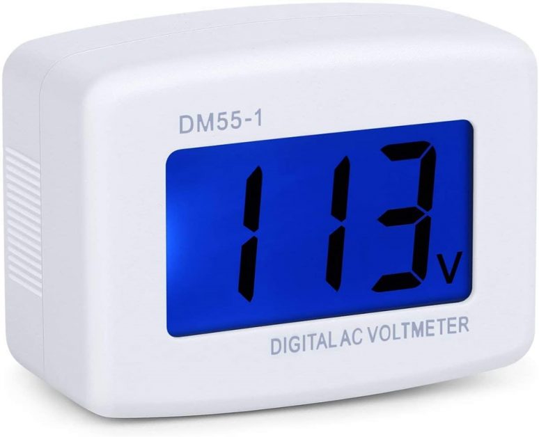 white digital ac voltmeter