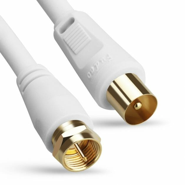 coaxial cable in white color