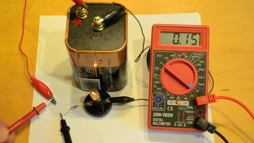 dca tested by multimeter with reading 0.15