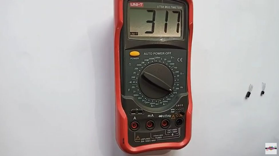 multimeter with 317 reading