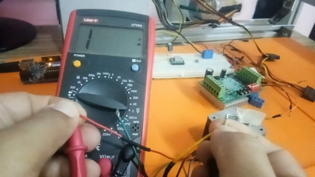 testing the coil wire with multimeter