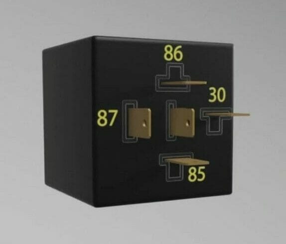5-pin relay with number labels