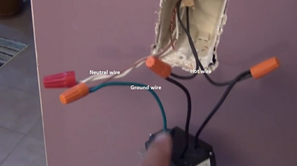 capped off neutral wire and ground wire