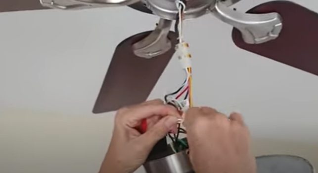 connecting ceiling fan wires together