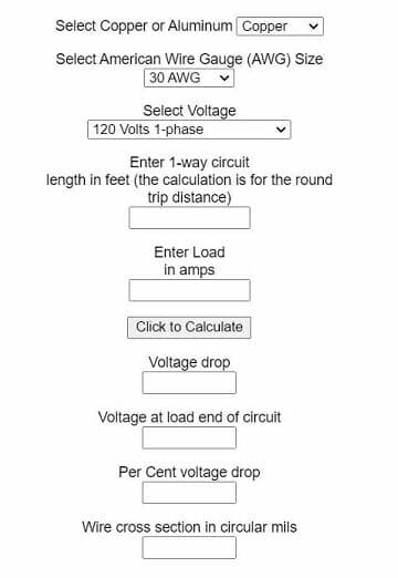 copper 30awg - 120v