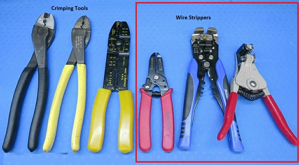 crimping tools and wire strippers
