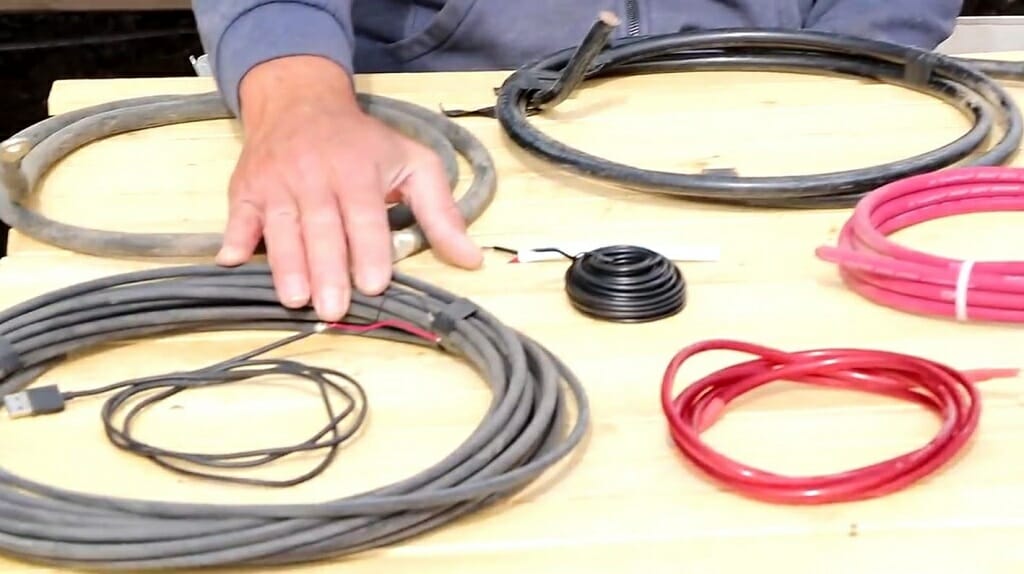 different sizes of gauge wires laid on the table