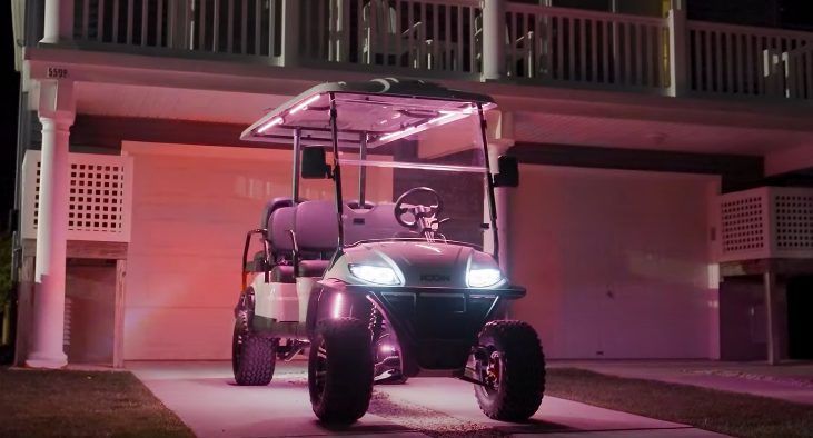 golf cart at night