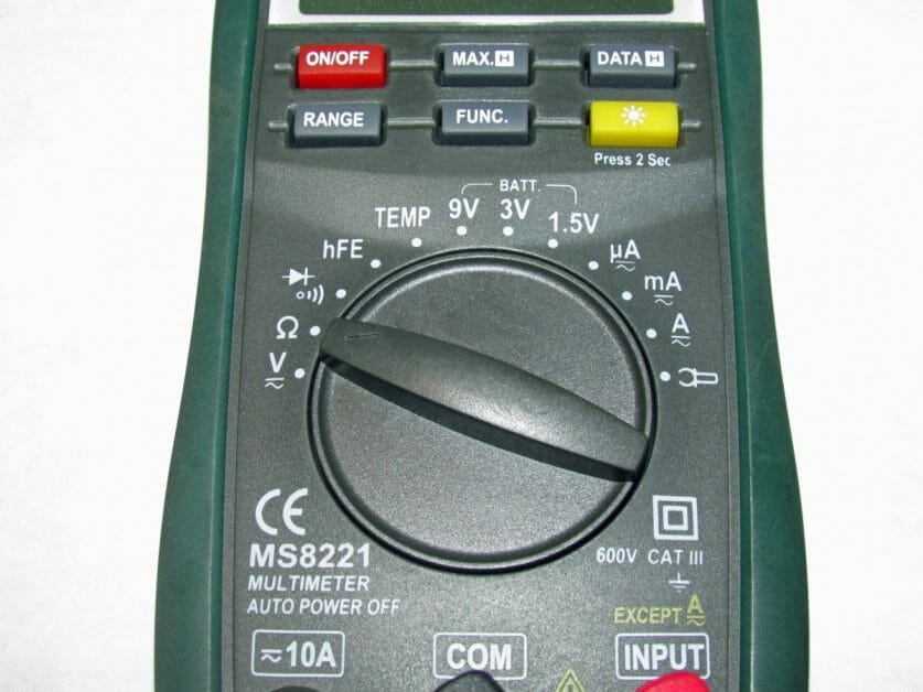 multimeter buttons in zoom