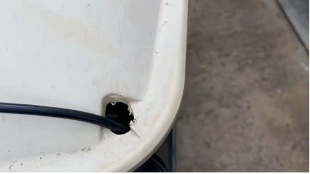 wire hole to connect and install golf cart headlight