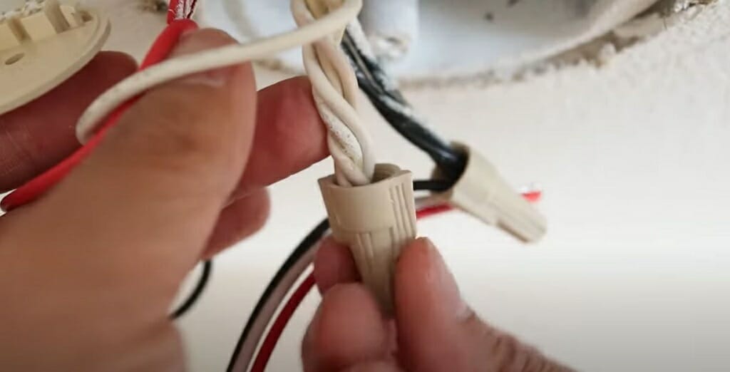 capped off white wires