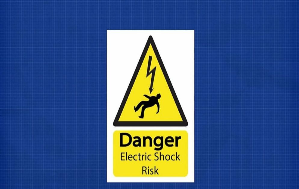 danger electric shock risk sign