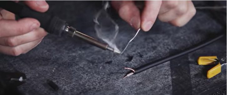 start soldering iron operating at the right temperature