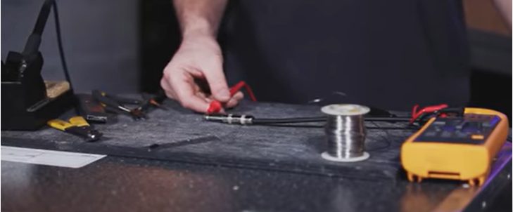 test the new speaker wire with multimeter