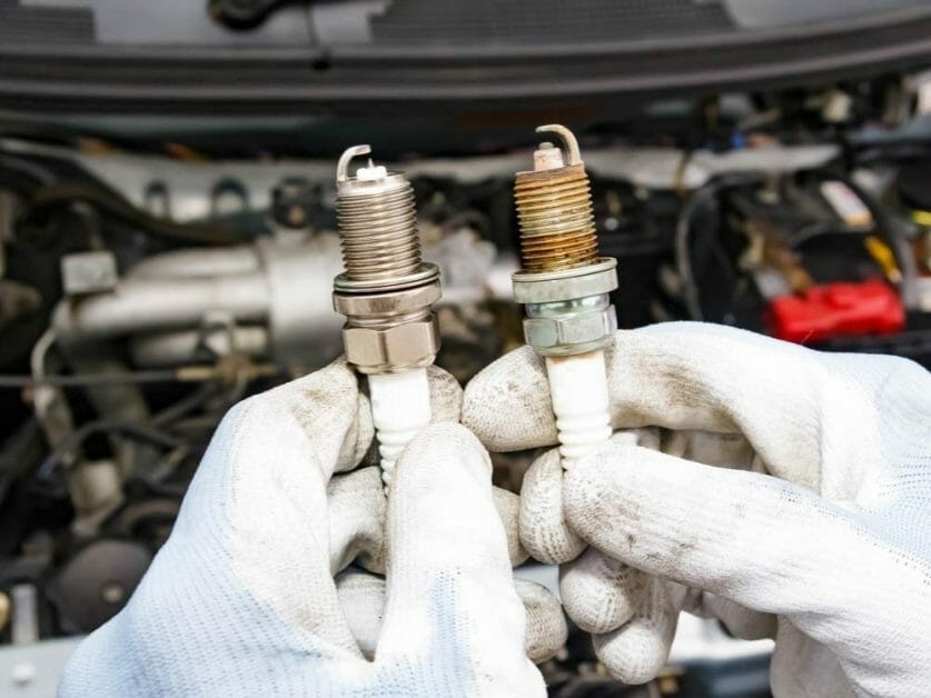 two spark plugs