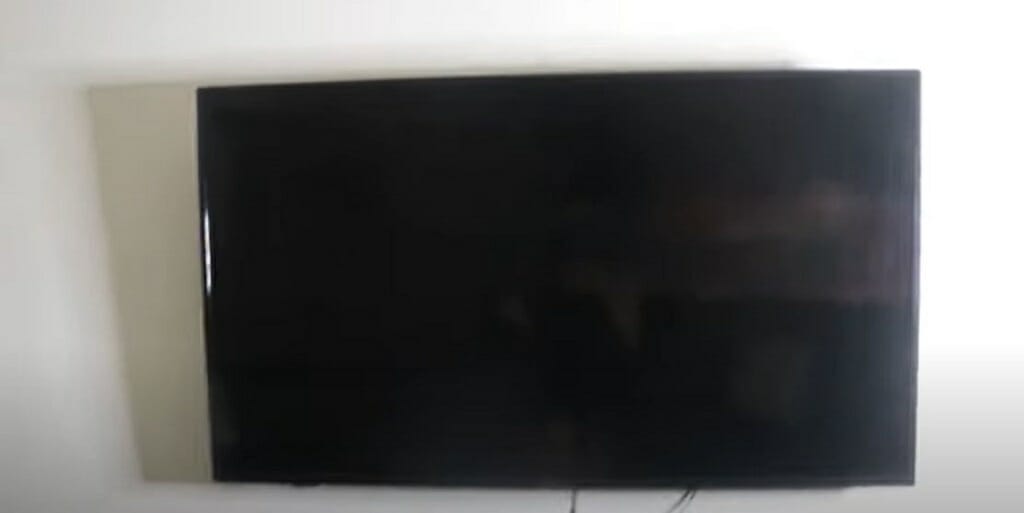 TV mounted to the wall