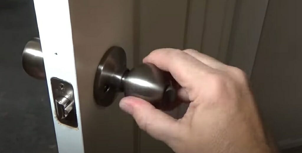 checking door knob