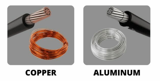 copper and aluminum wires