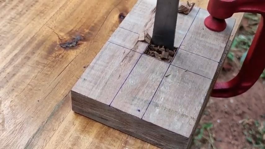 drilling the wood
