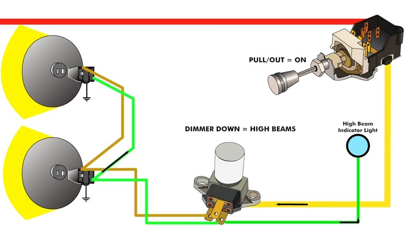 headlight power flow diagram