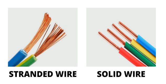 stranded and solid gauge wires