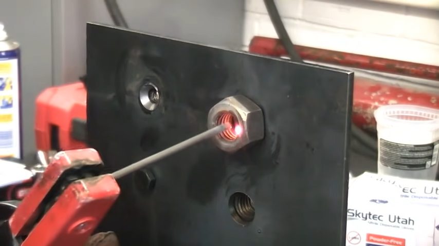 weld a nut onto stuck bolt