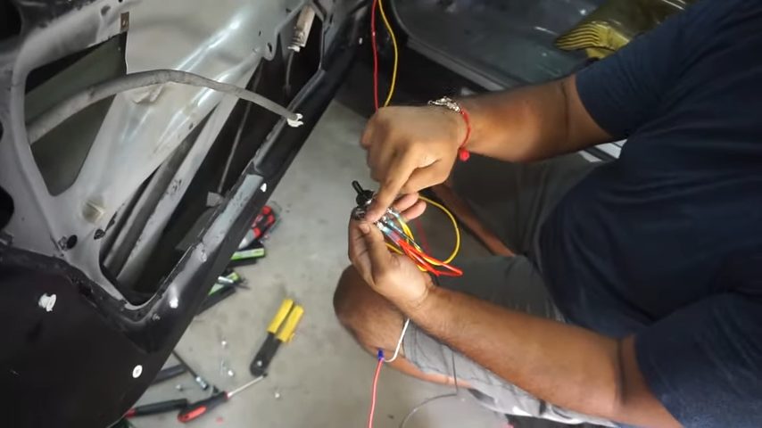 wiring window motor to toggle switch