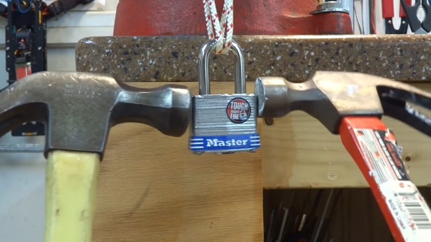 2 hammer and a lock