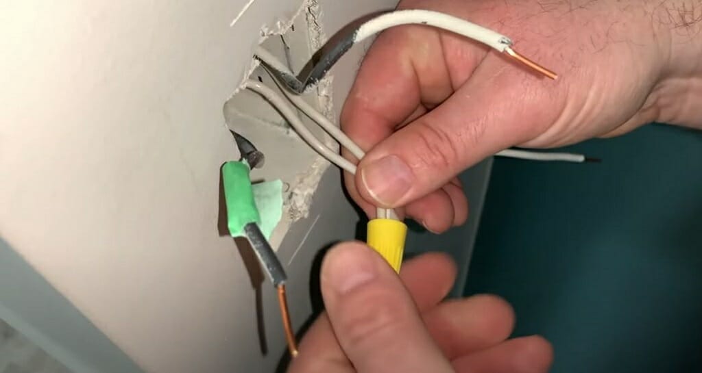 capping off wire of an outlet
